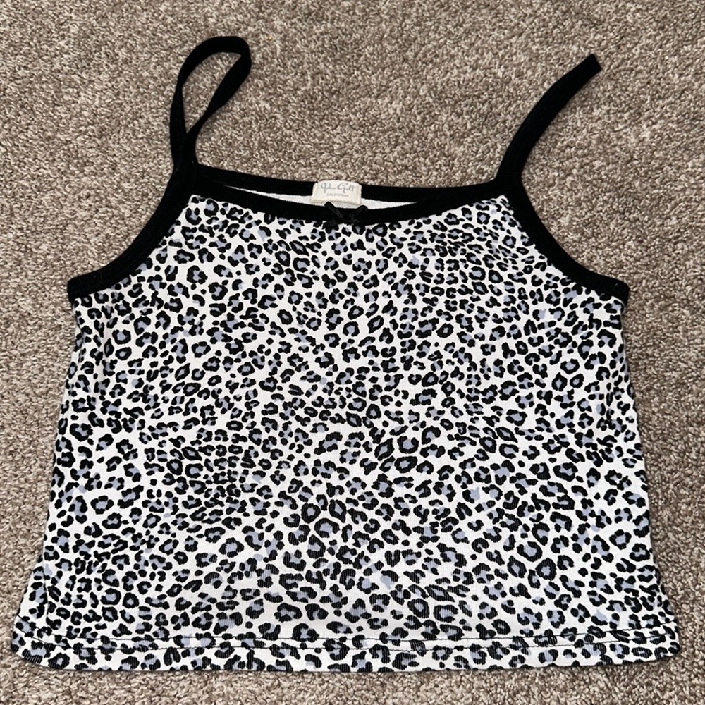 John Galt Blue Cheetah Tank Top